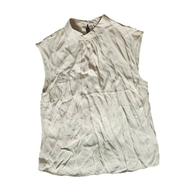 Mango Sleeveless High Neck Beige Tank - Picture 1 of 3